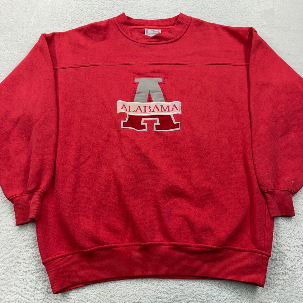 Vintage Crable Sportswear Alabama Crimson Tide Sweatshirt Red Mens XL NCAA 90s